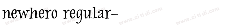 newhero regular字体转换